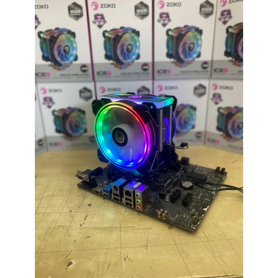 ZOKO İCE 5 4 BAKIR BORULU 2 X 12 CM AUTO RGB AMD/İNTEL İŞLEMCİ SOĞUTUCU ZOKO İCE 5 4 BAKIR BORULU 2 X 12 CM AUTO RGB AMD/İNTEL İŞLEMCİ SOĞUTUCU